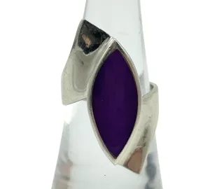 size 5.75 sterling silver purple resin ring
