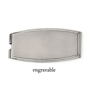 Stainless Steel Brushed And Polished Finish Money Clip - Engravable