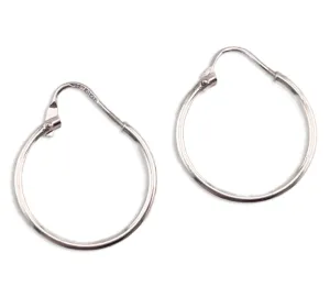 sterling silver 3/4" basic hoop earrings