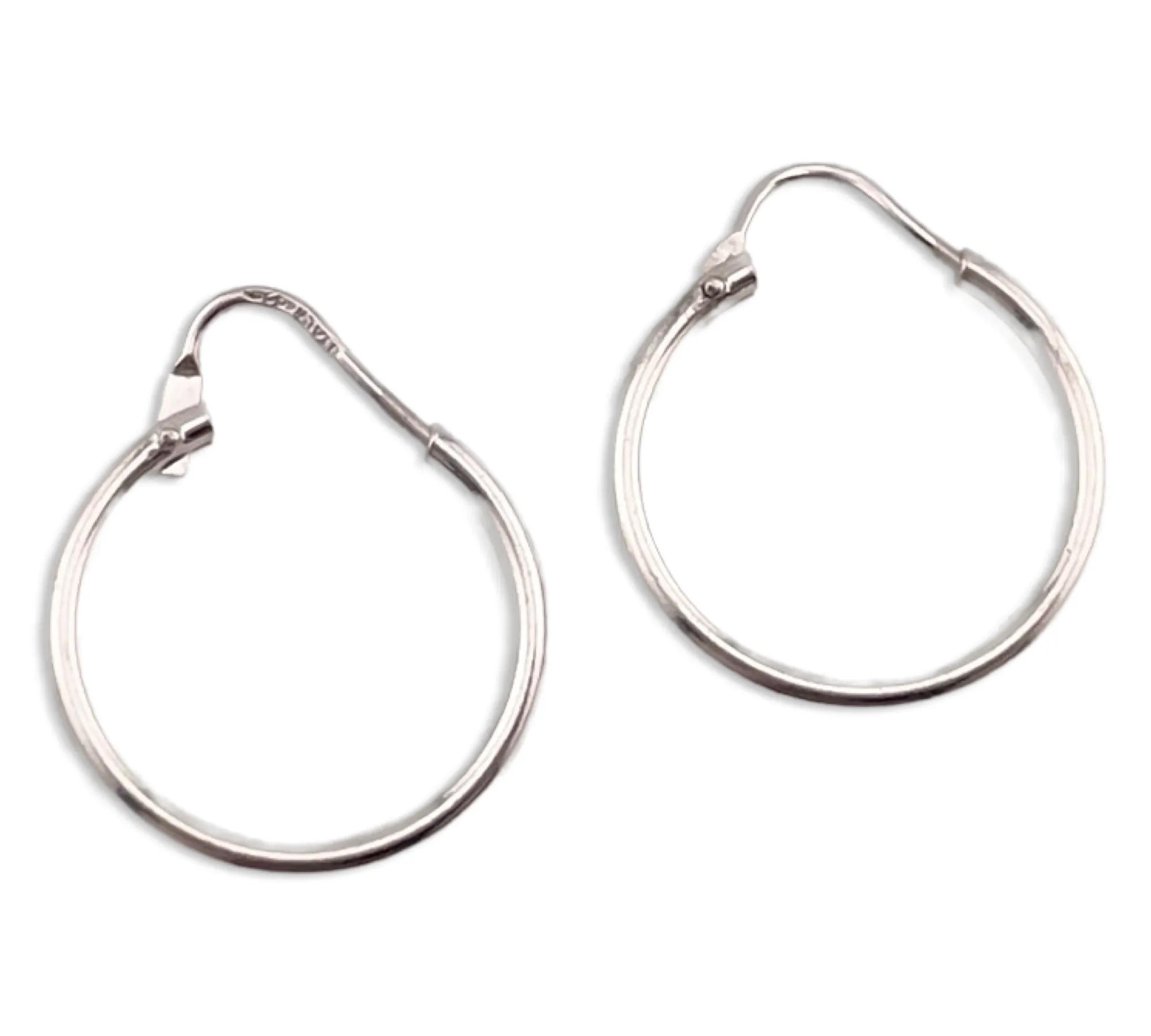 sterling silver 3/4" basic hoop earrings