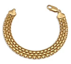 sterling silver 7-3/8" gold plated chain link bracelet