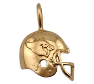 sterling silver gold plated Arizona Cardinals football helmet pendant
