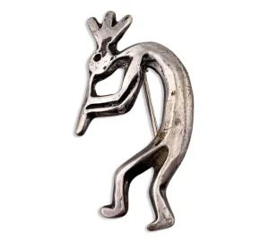 sterling silver Kokopelli brooch pin