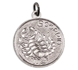 sterling silver Scorpio zodiac sign pendant