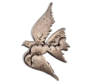 sterling silver soaring bird cloud pendant
