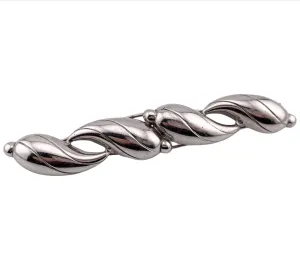 sterling silver stoneless hair barrette clip