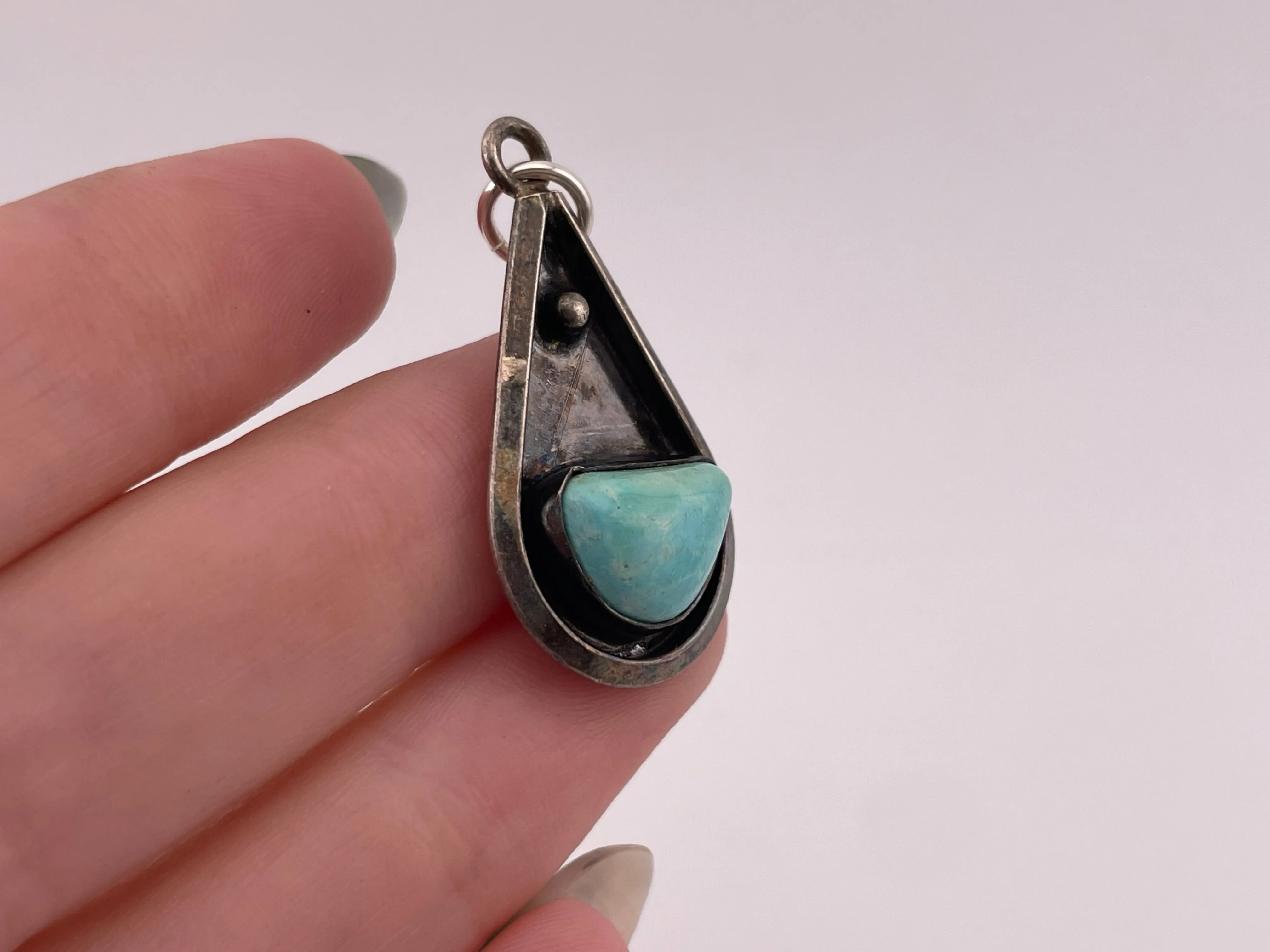 sterling silver turquoise pendant