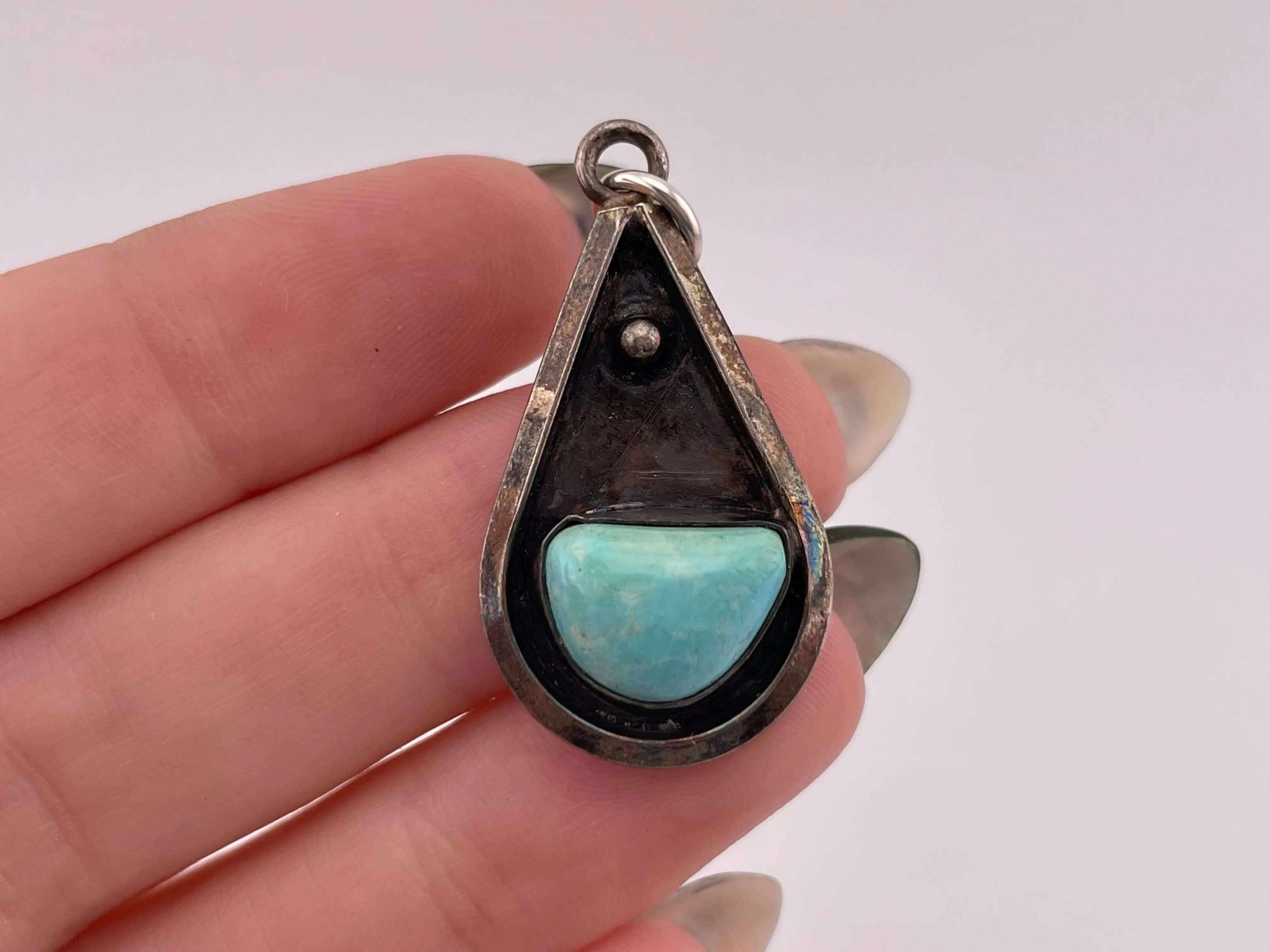 sterling silver turquoise pendant
