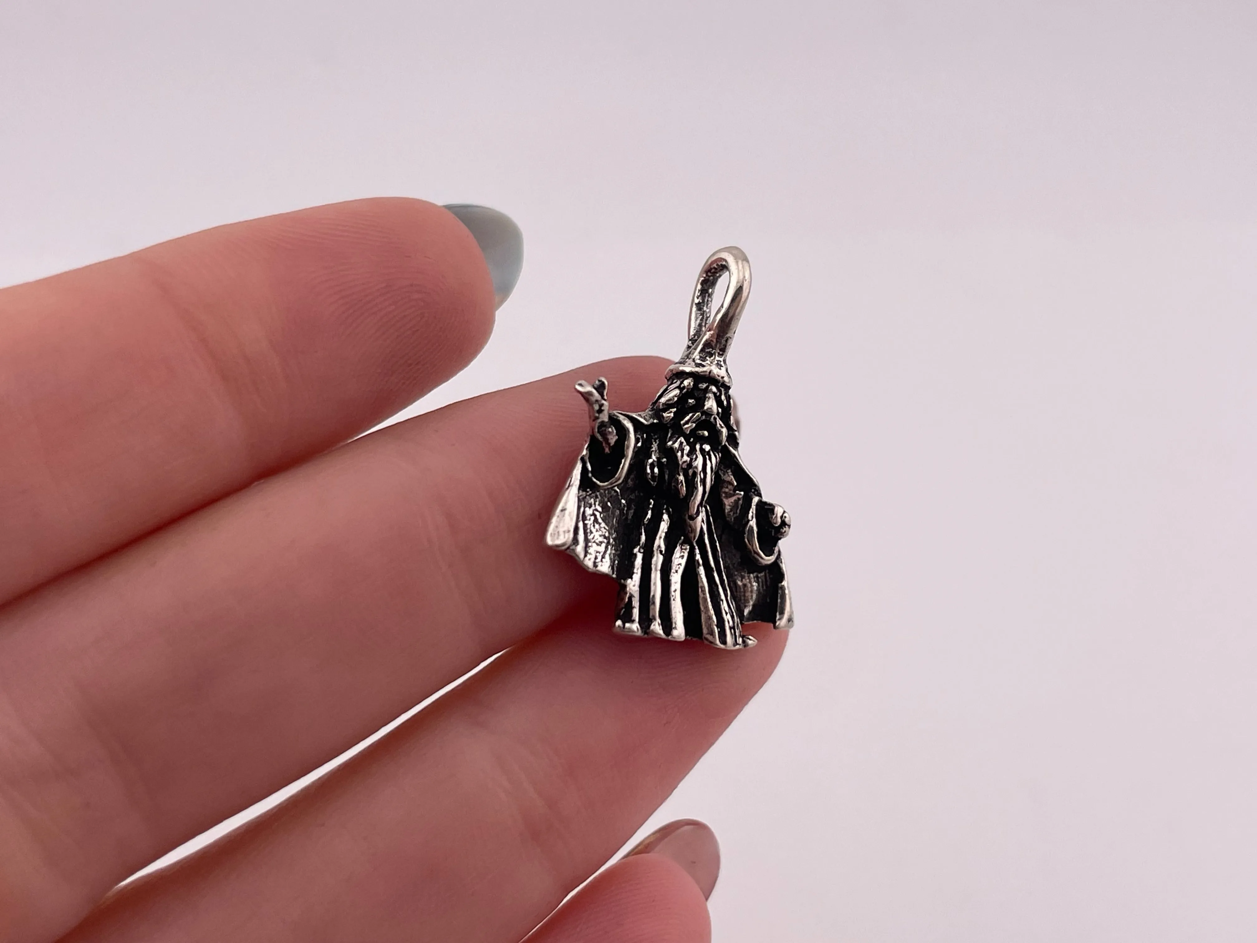 sterling silver wizard pendant