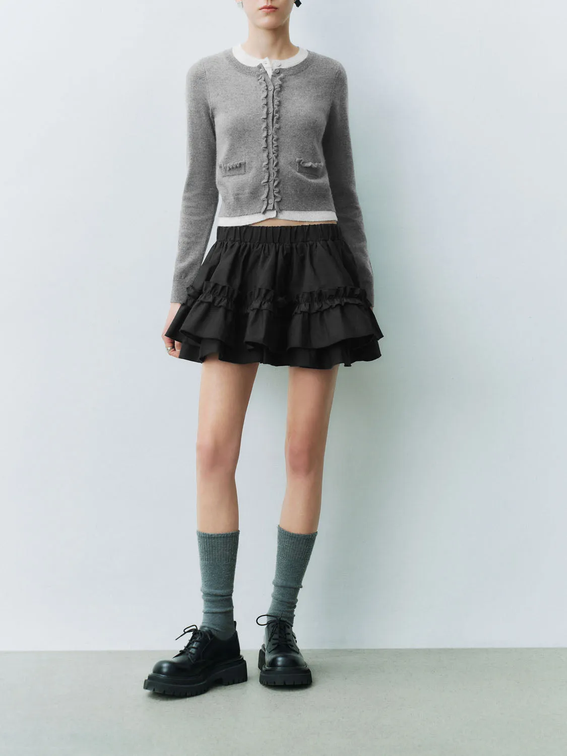 String Frill A-Line Skirts
