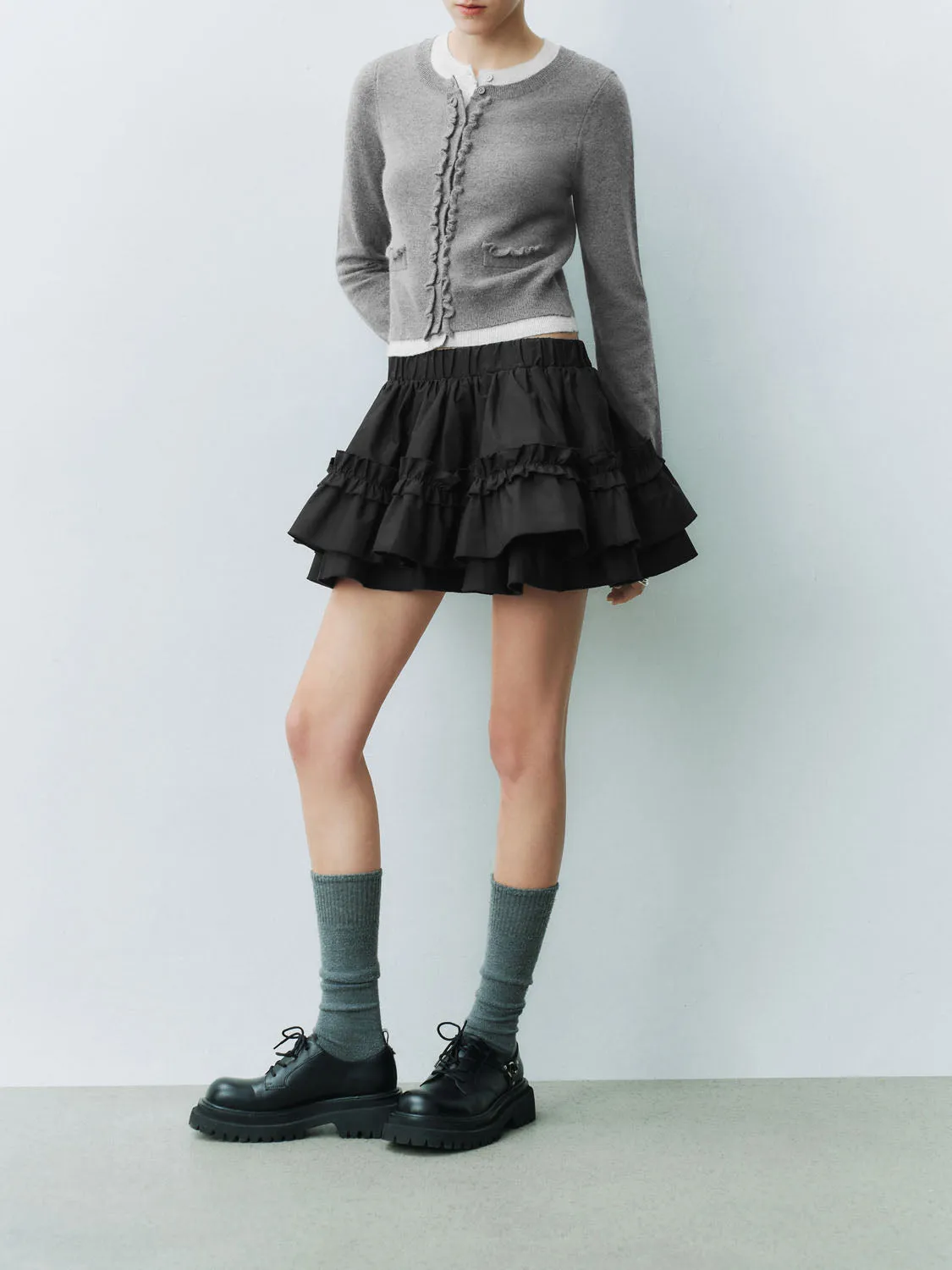 String Frill A-Line Skirts