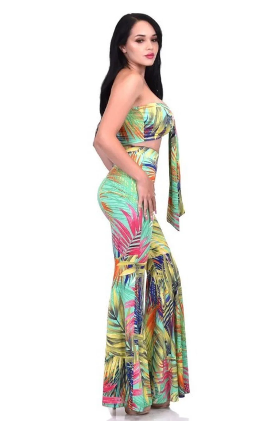 Studio 54 Bell Pants with Tie up Crop Set
