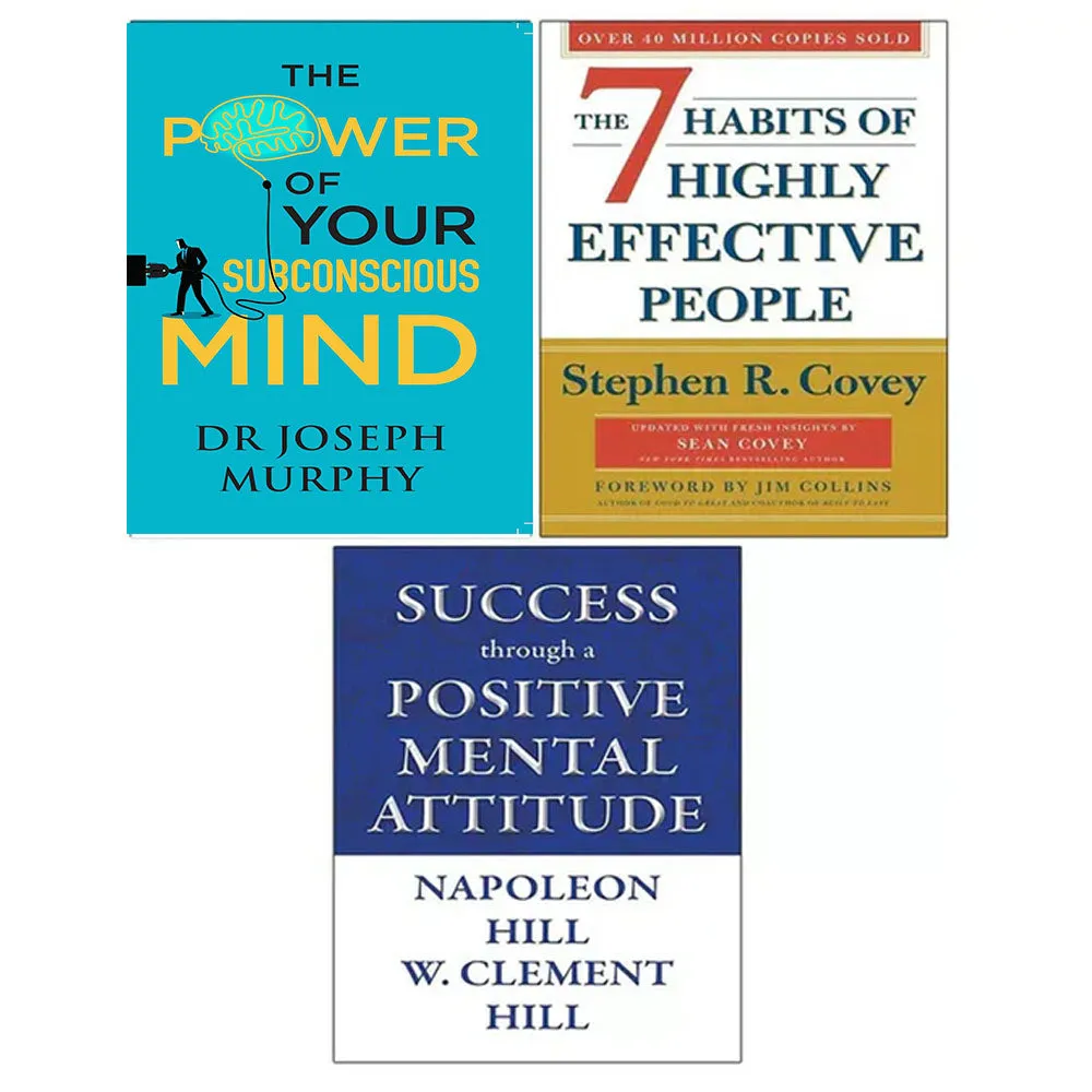 Success through Positive, 7 Habits Of Highly Effective, The Power of Your Subconscious Mind 3 Books Set