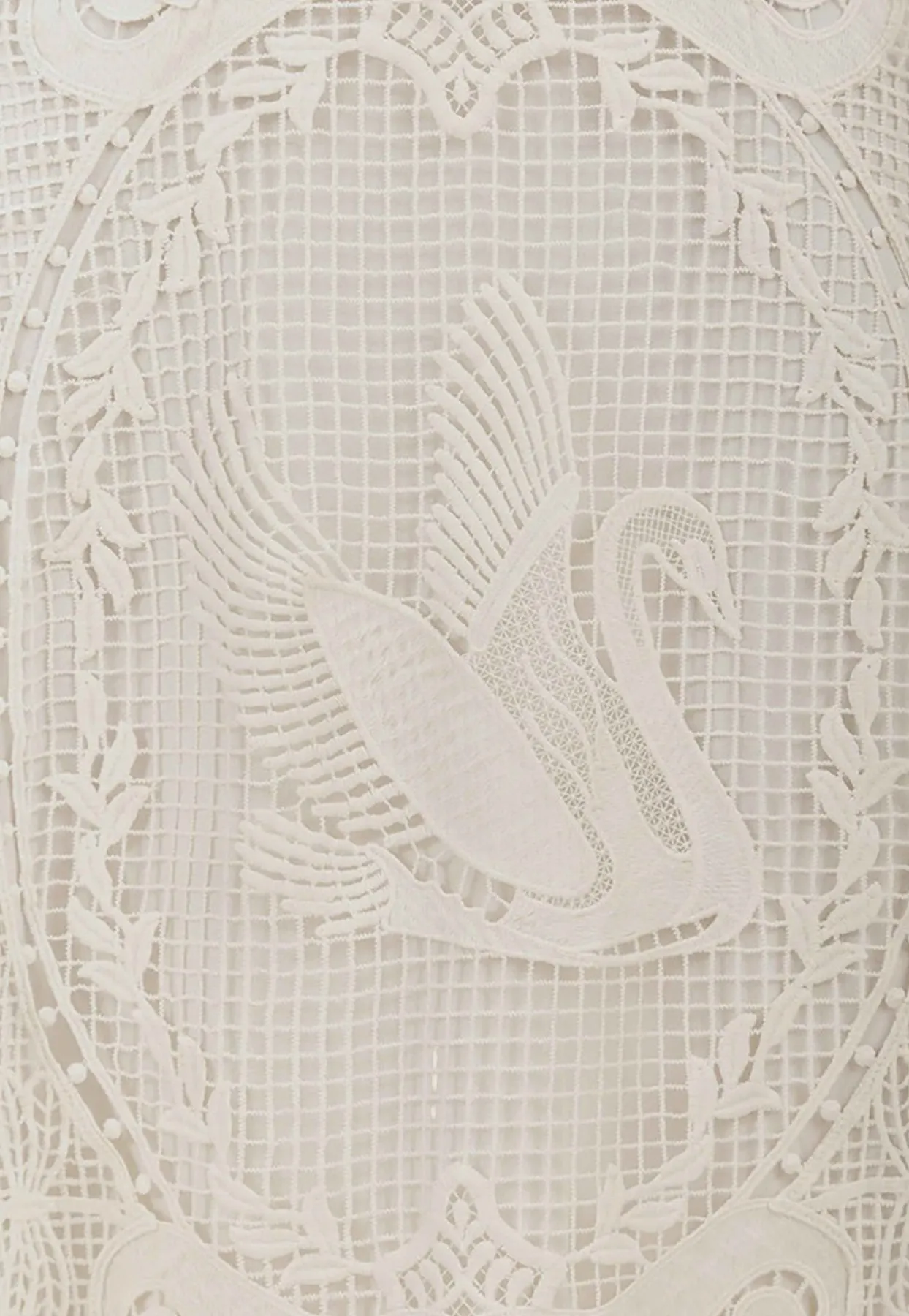 Swan Lake Guipure Lace Midi Skirt