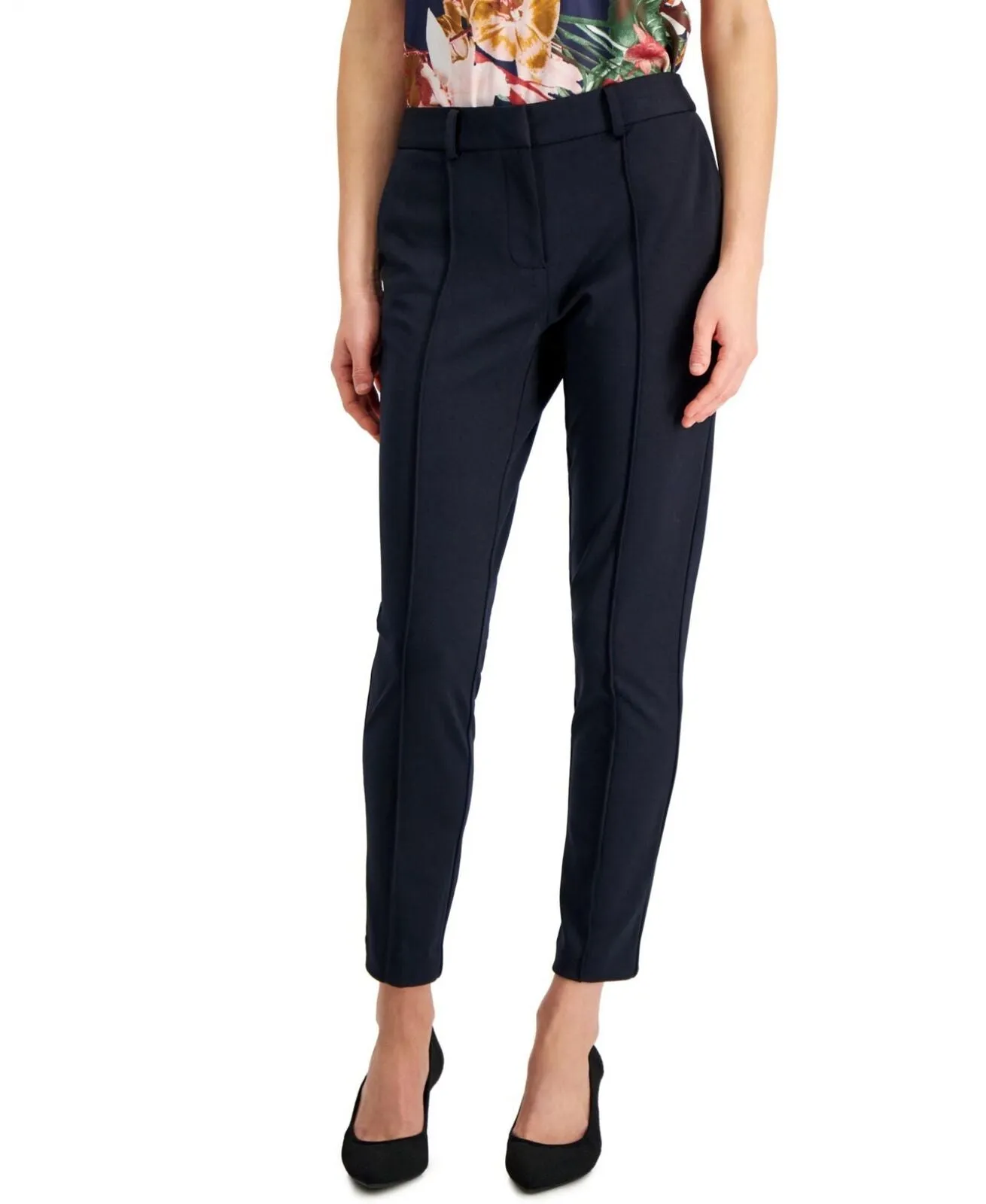 Tahari Asl Women's Ponte-Knit Seamed Pants 2AM719-T2