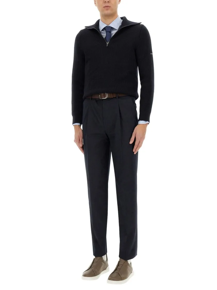 Tailored Black Straight Leg Pants