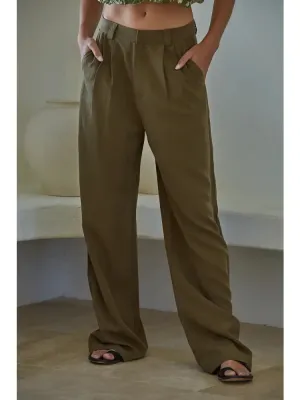 Tencel Linen Wide Leg Pants