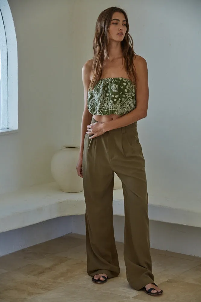 Tencel Linen Wide Leg Pants
