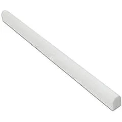 Thassos White Greek Marble 1/2 X 12 Pencil Liner Trim Molding, Polished