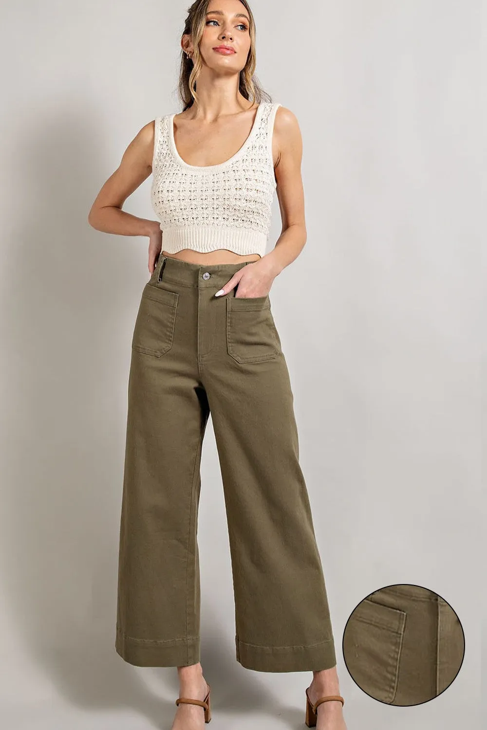 The Amy Soft Washed Wide Leg Pant