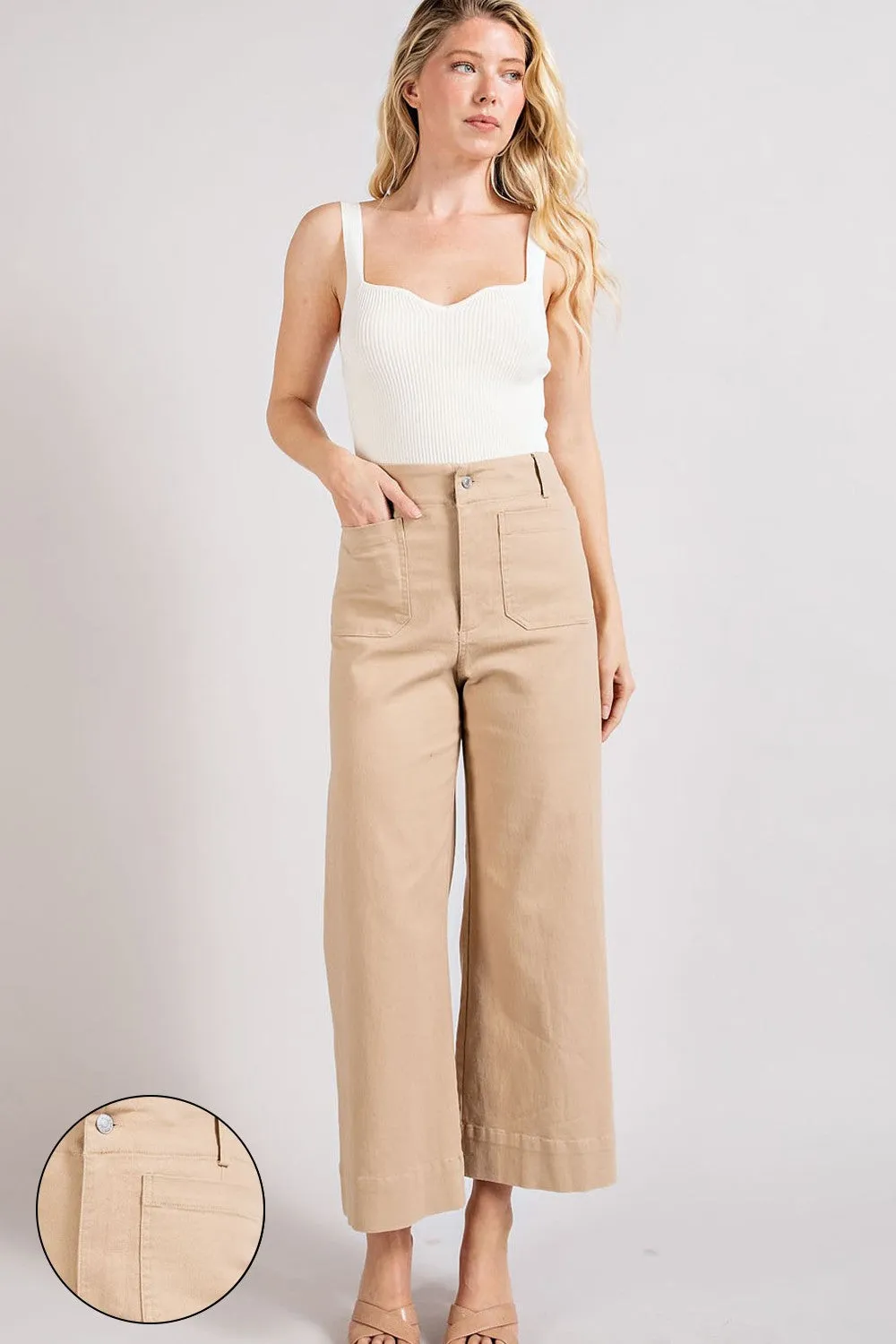 The Amy Soft Washed Wide Leg Pant