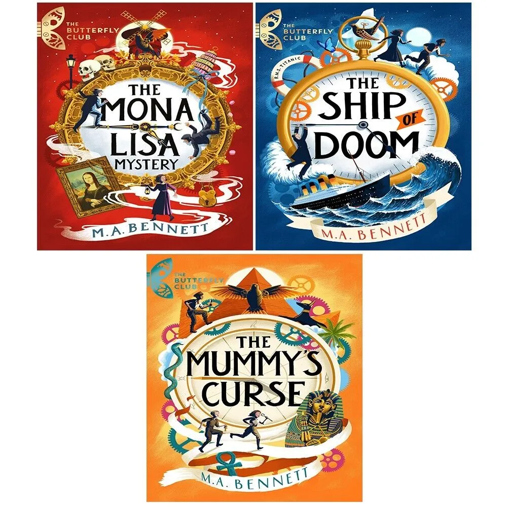 The Butterfly Club Collection 3 Books Set By M.A. Bennett (The Ship of Doom, The Mummy's Curse, The Mona Lisa Mystery)