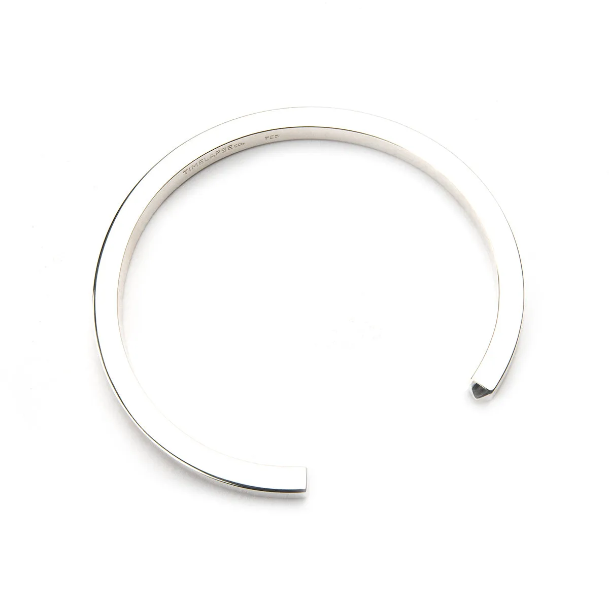 The Circle Bangle - Polished Silver - Thick