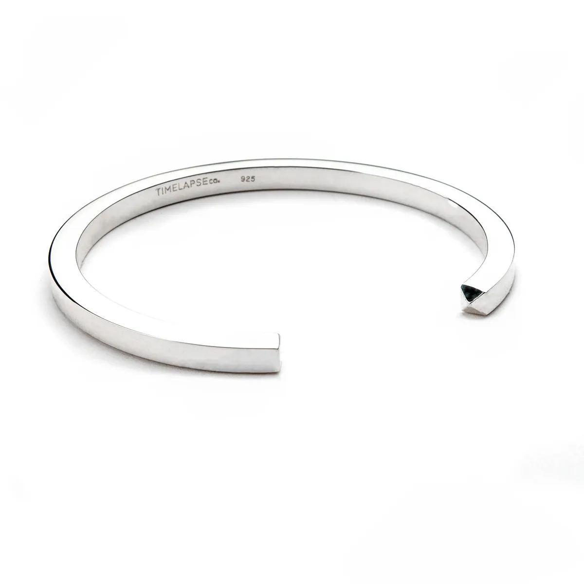 The Circle Bangle - Polished Silver - Thick