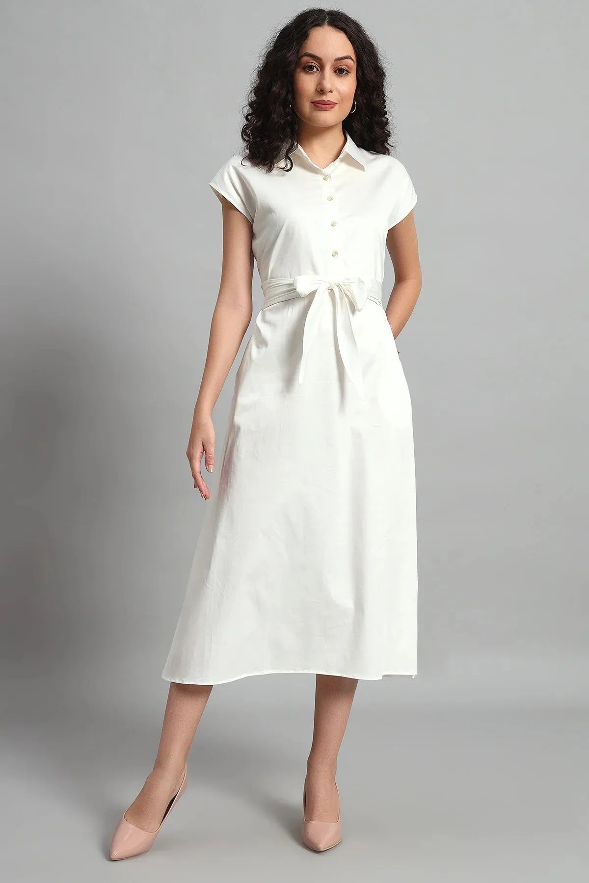 The City Chic Shirt Dress, Ivory