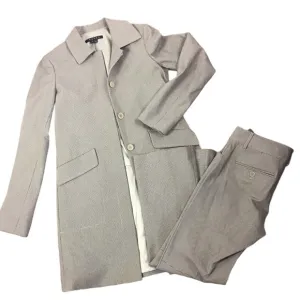 Theory Mini Houndstooth Suit/Long Jacket Size S &amp; Crop Straight Leg Slack Size 0
