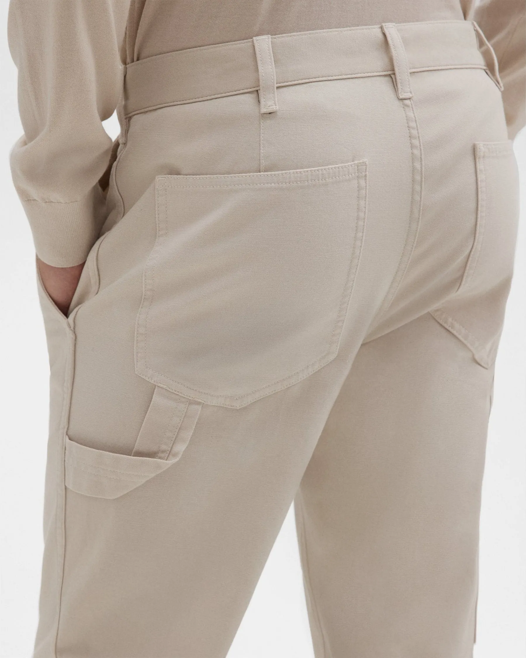 Theory Zaine Carpenter Pant - Ivory