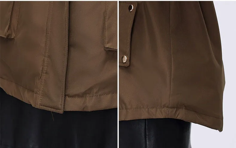 Thickened Zip-Up Women's Parka with Windproof Features