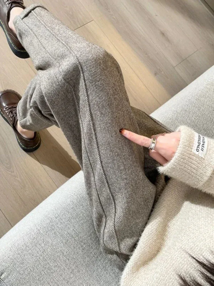 Tia™ | Chic High-Waisted Tweed Pants