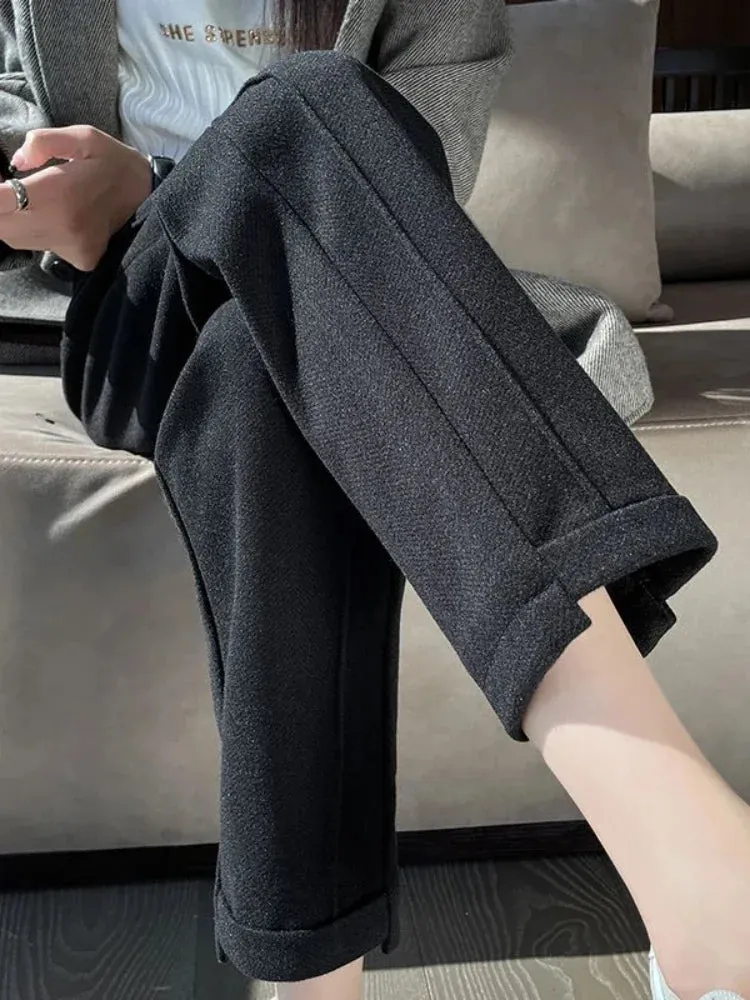 Tia™ | Chic High-Waisted Tweed Pants