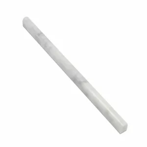 Tilefornia Italian Carrara White Marble 1/2"X12" Pencil Linear Polished/Honed