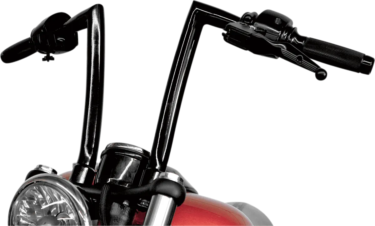 Todds Cycle 0601-2762 1-1/4in. Strip Handlebar - 12in. - Gloss Black