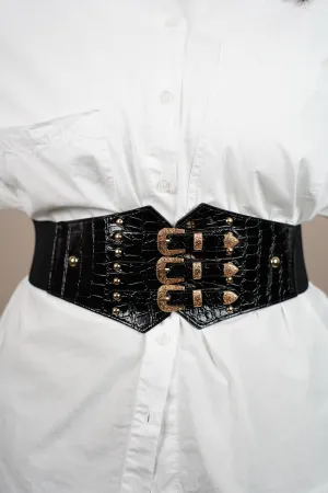 Tora Thick Corset Belt – Bold Detail, Snatched Silhouette