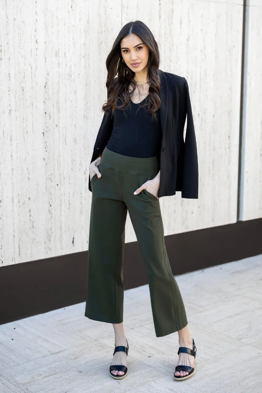 TRAVELER ANKLE PANT: FOREST NIGHT