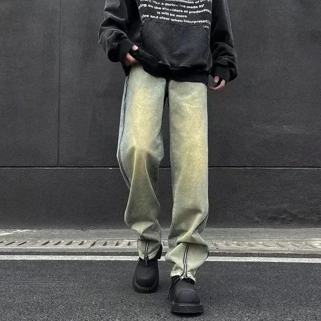 TrendStyle Vintage Loose-Fit Straight-Leg Herren Jeans