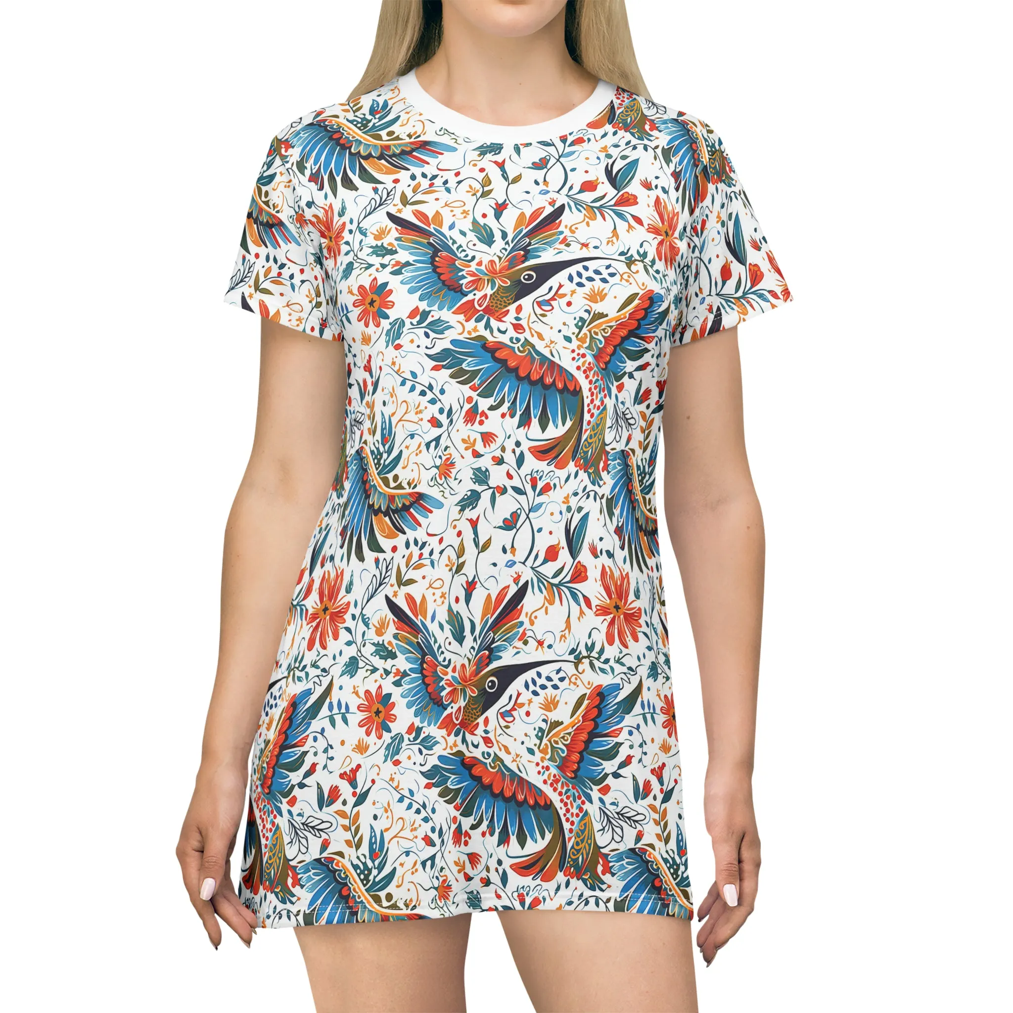 TShirt Dress - Colibri Abstract