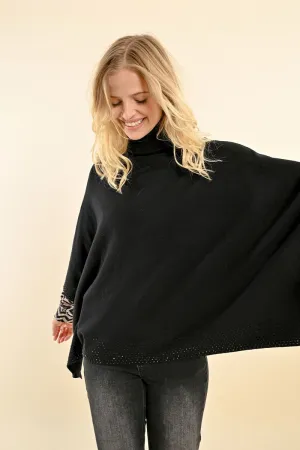 TURTLENECK PONCHO SWEATER