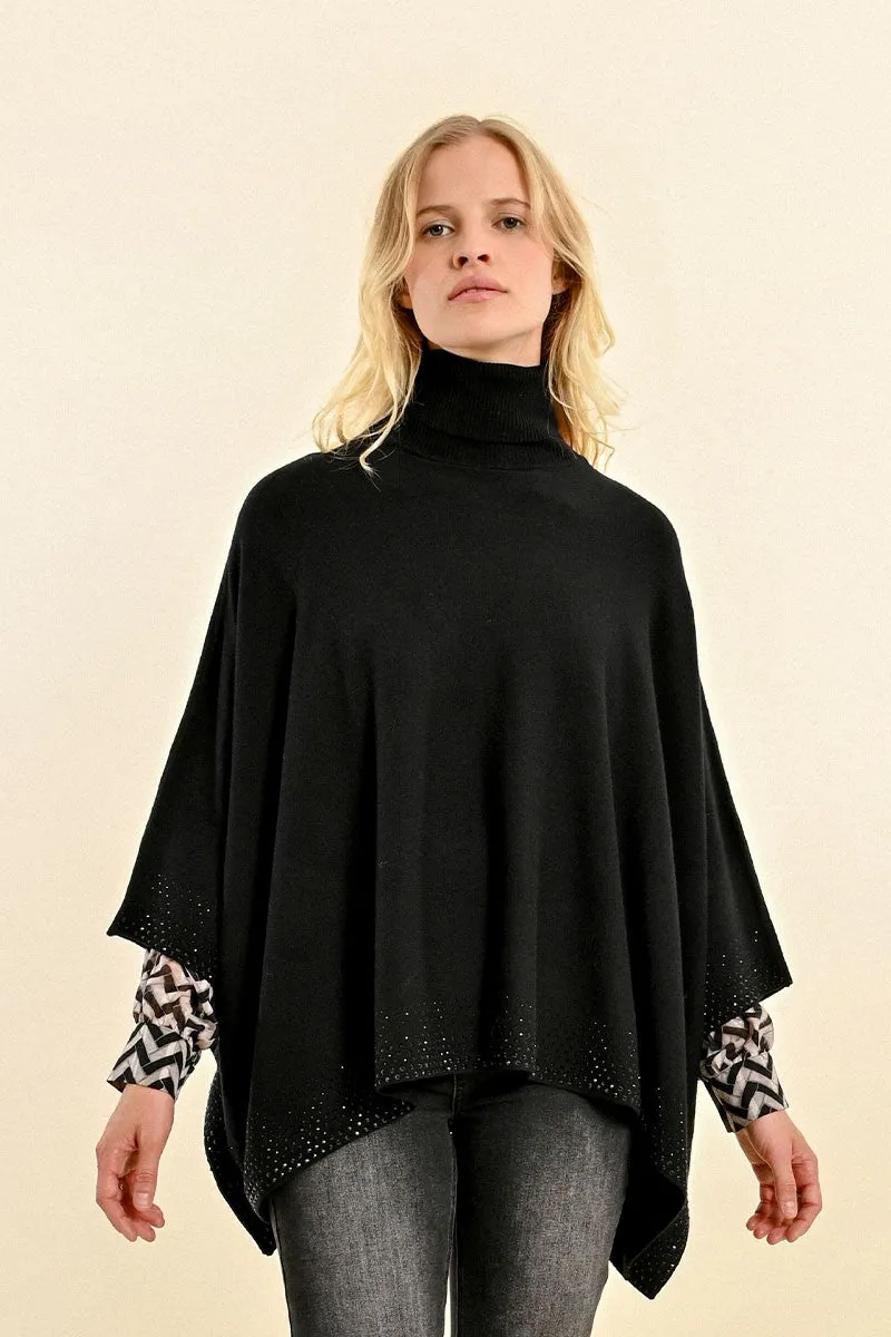 TURTLENECK PONCHO SWEATER