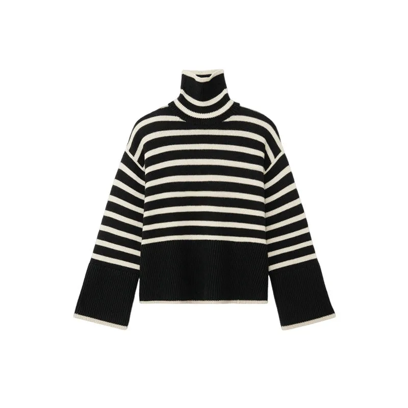 Turtleneck Striped Sweater