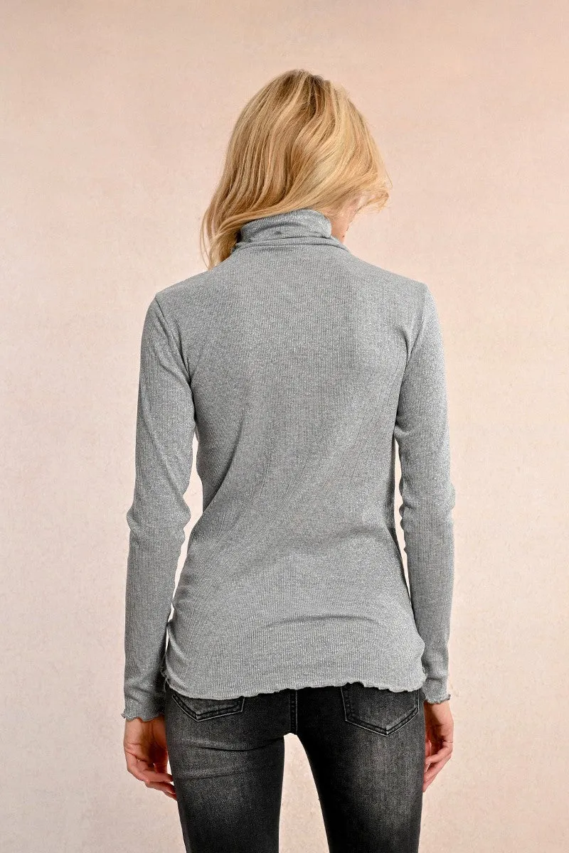 UNDER TURTLENECK SWEATER, RIBBED KNIT