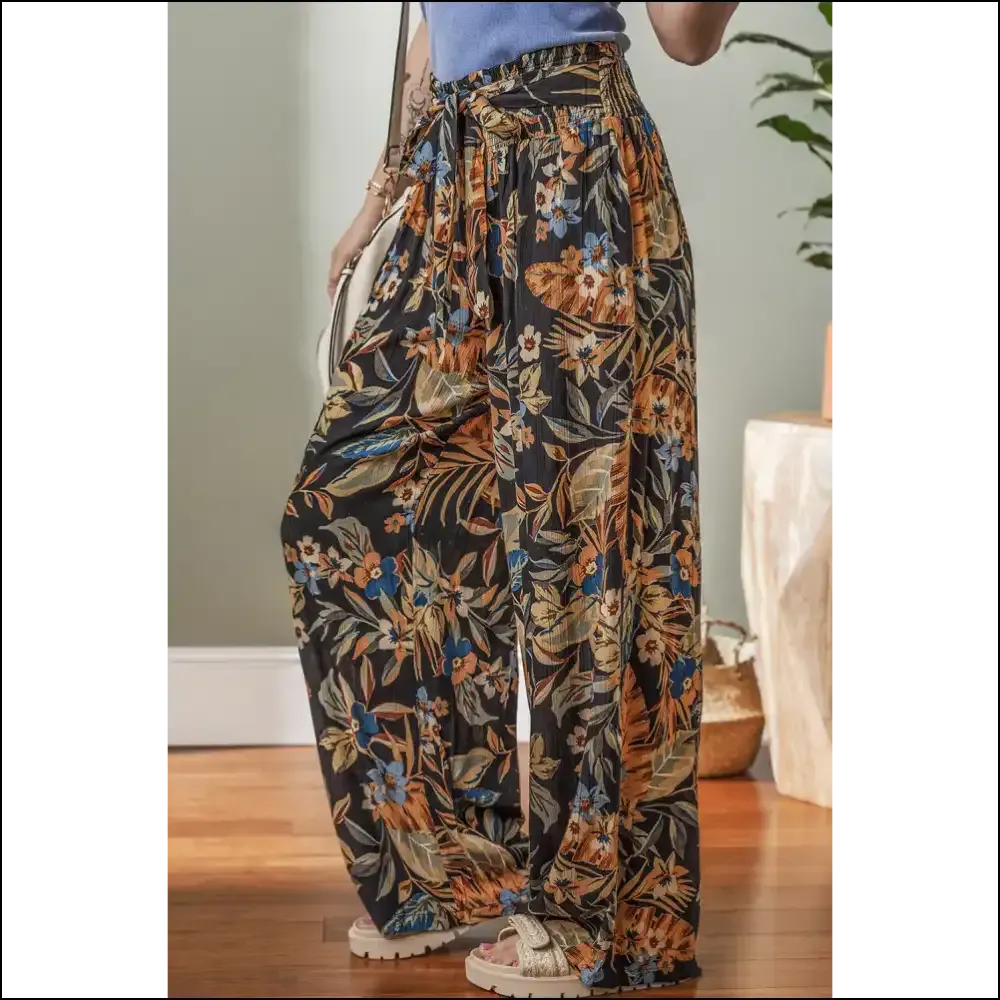 Vibrant Floral Pants: where Tie High Waist Meets Accidental Elegance 🌼 Needful Things