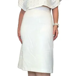 VINTAGE White Midi Pencil Skirt, Size 2-4