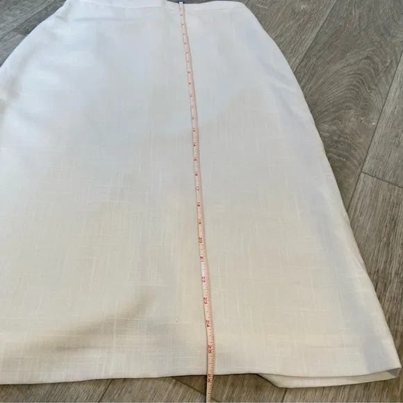 VINTAGE White Midi Pencil Skirt, Size 2-4