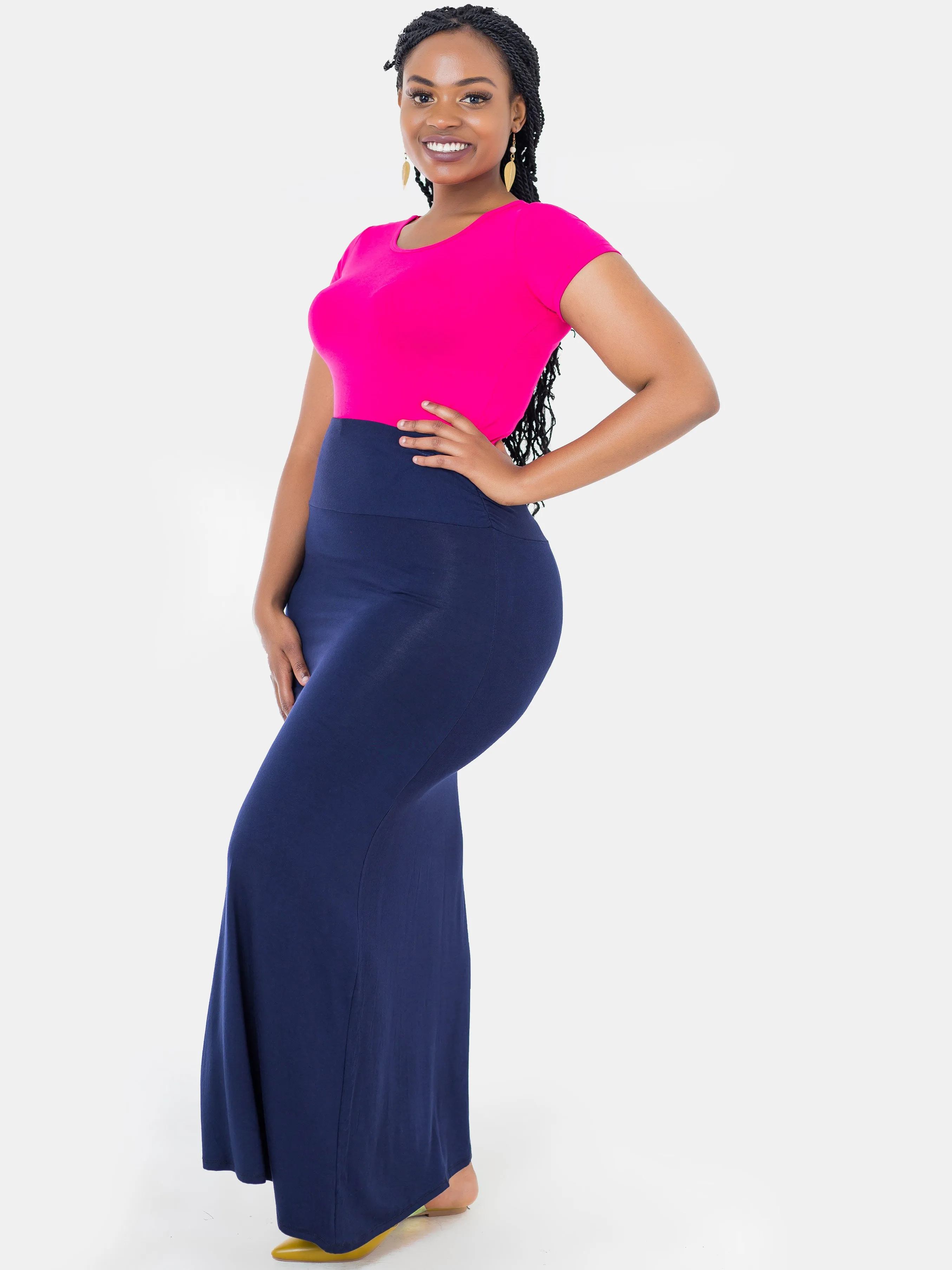 Vivo A-Line Maxi Skirt - Navy Blue