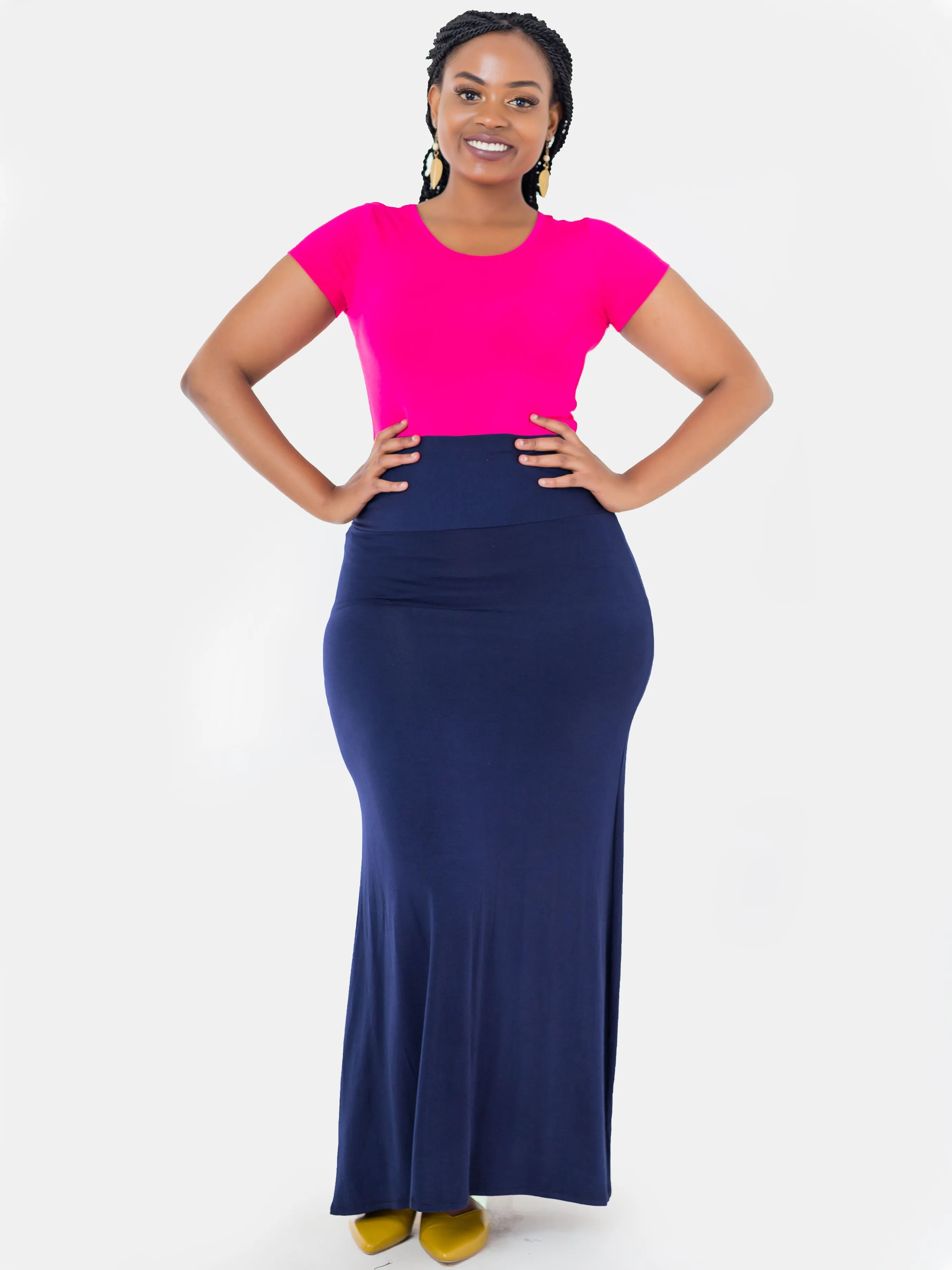 Vivo A-Line Maxi Skirt - Navy Blue