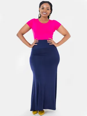 Vivo A-Line Maxi Skirt - Navy Blue